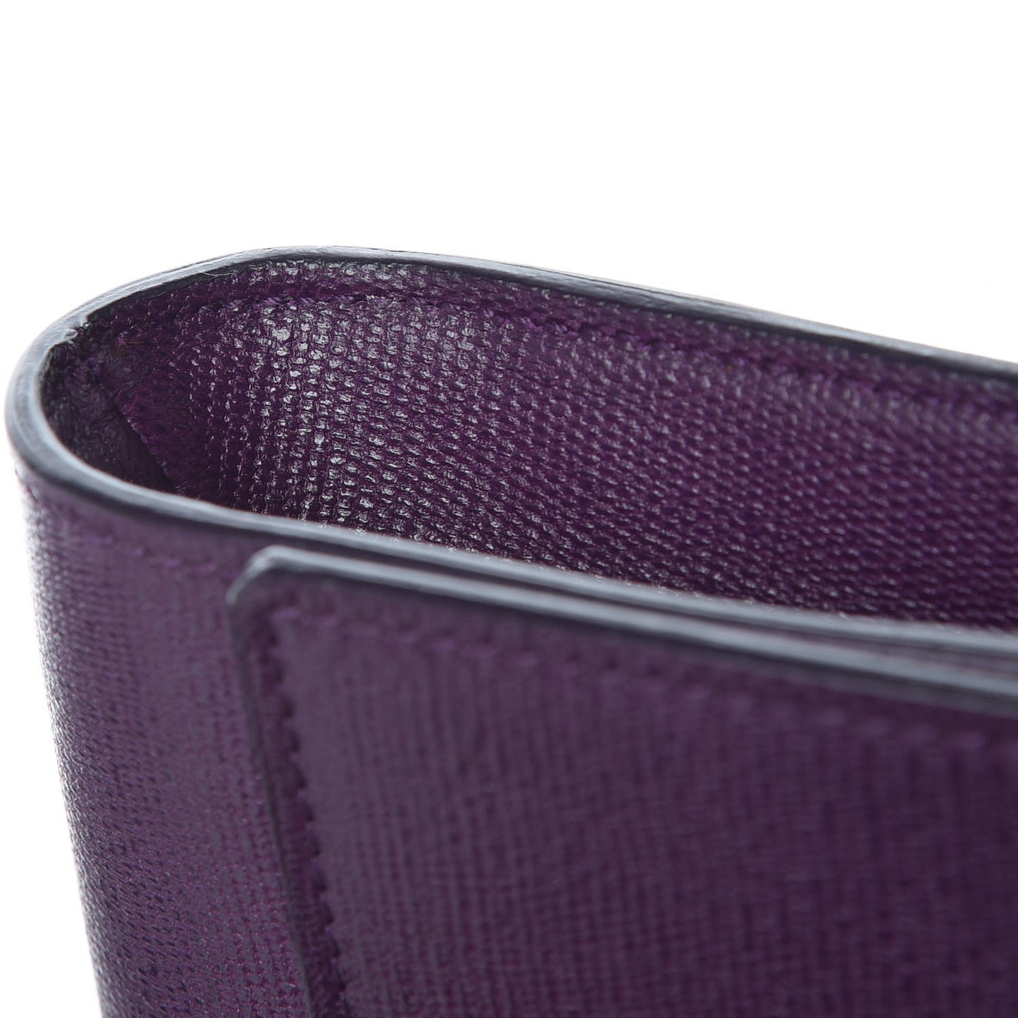 Textured Calfskin Y Ligne Clutch Purple