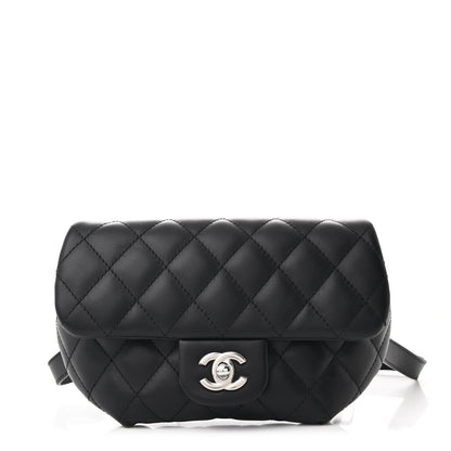Chanel Calfskin Quilted CC Uniform Flap Belt Bag Black 1 of 12