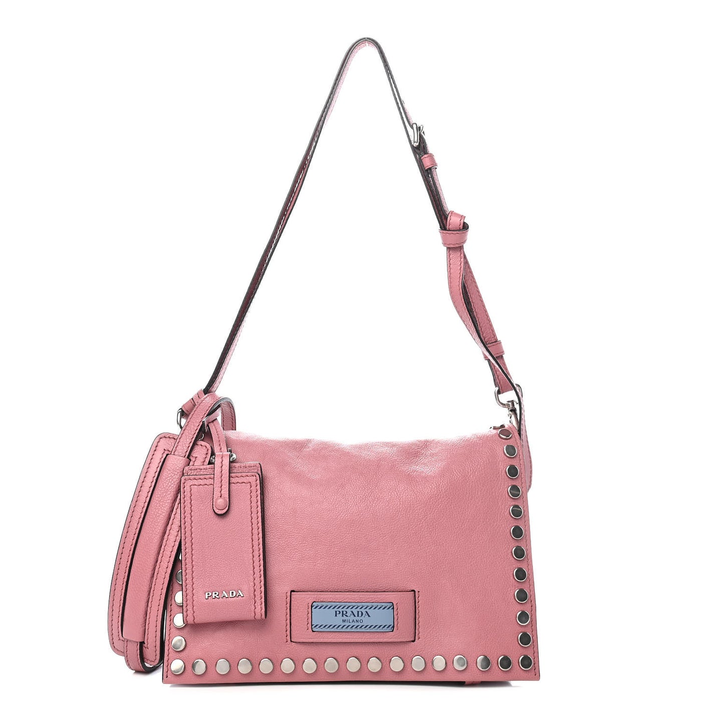 Glace Calfskin Studded Etiquette Flap Loto Astrale
