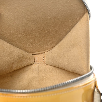 Chanel Patent Quilted CC Chocolate Bar Round Shoulder Bag Yellow 5 of 12