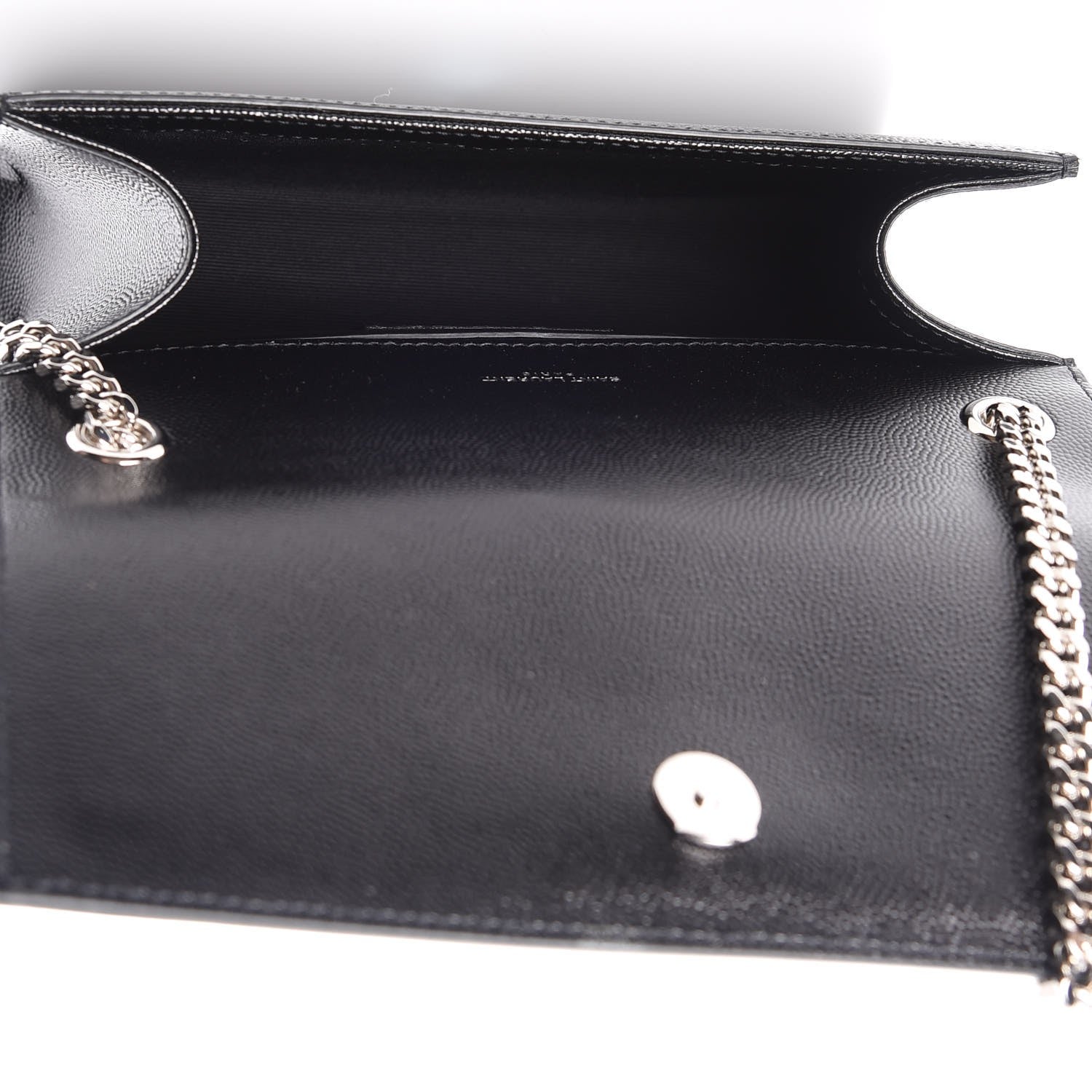 Saint Laurent Grain De Poudre Small Monogram Kate Satchel Black 5 of 7