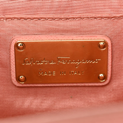 Salvatore Ferragamo Hammered Calfskin Mini Vara Bow Crossbody Bag Pink 6 of 16