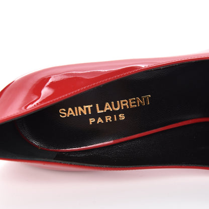 Saint Laurent Patent Classic Paris 105 Escarpin Pumps 37 New Red 7 of 9