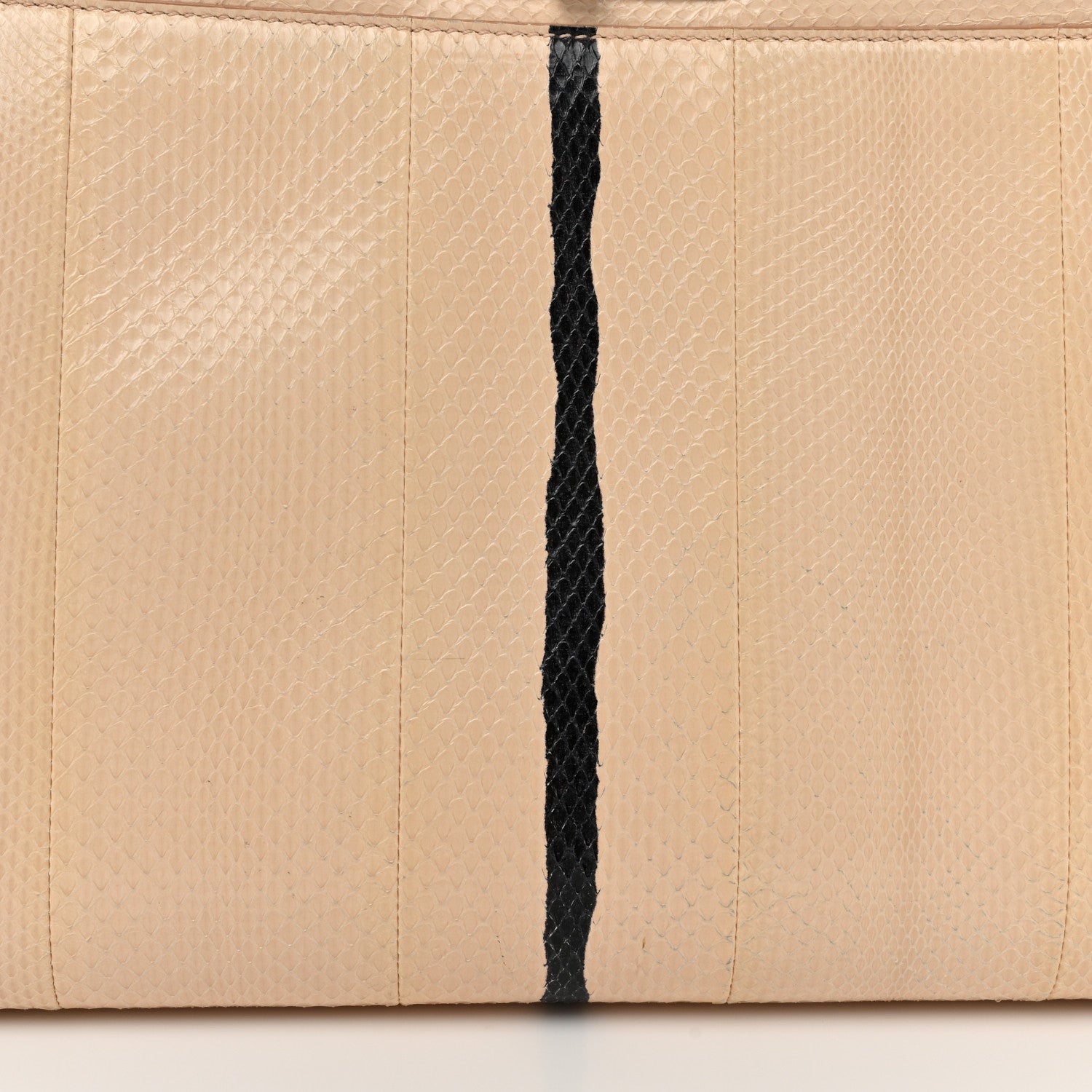 Fendi Water Snakeskin Nappa Medium Peekaboo Iconic Satchel Beige Black 20 of 21