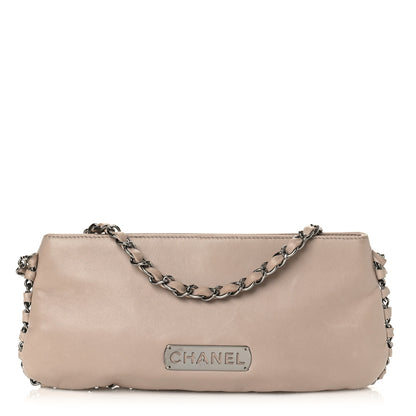 Chanel Lambskin Flat Shoulder Bag Beige 1 of 9
