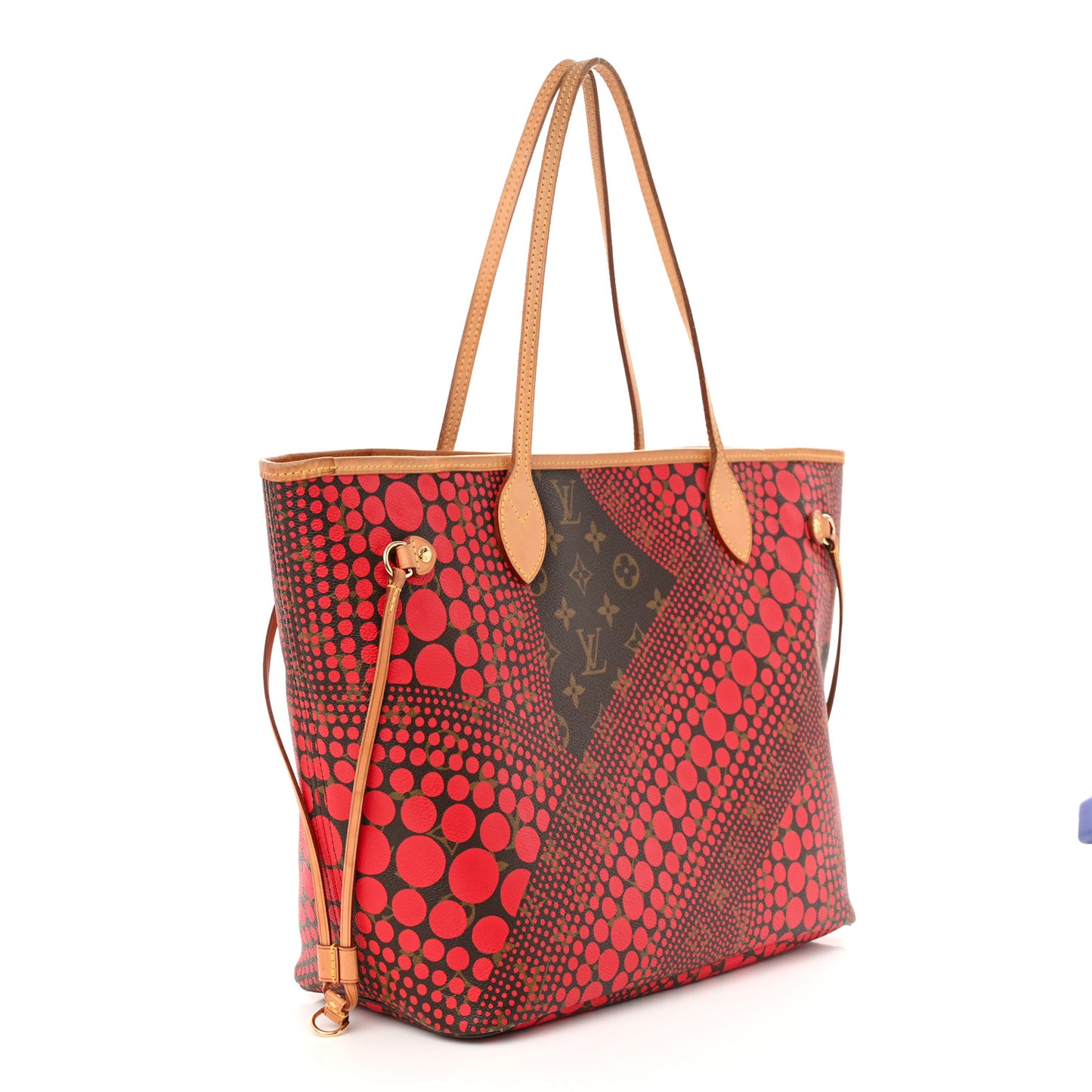 Monogram Kusama Waves Neverfull MM Red