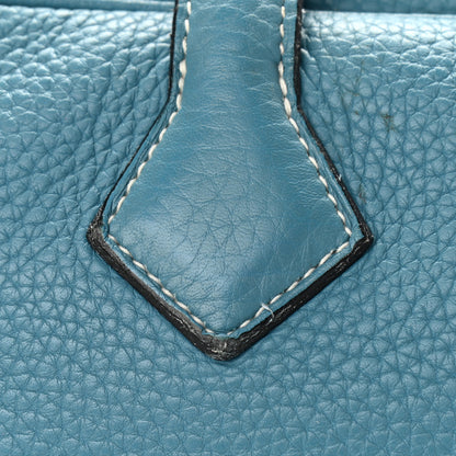 Hermes Taurillon Clemence Victoria II 35 Blue Jean 16 of 18