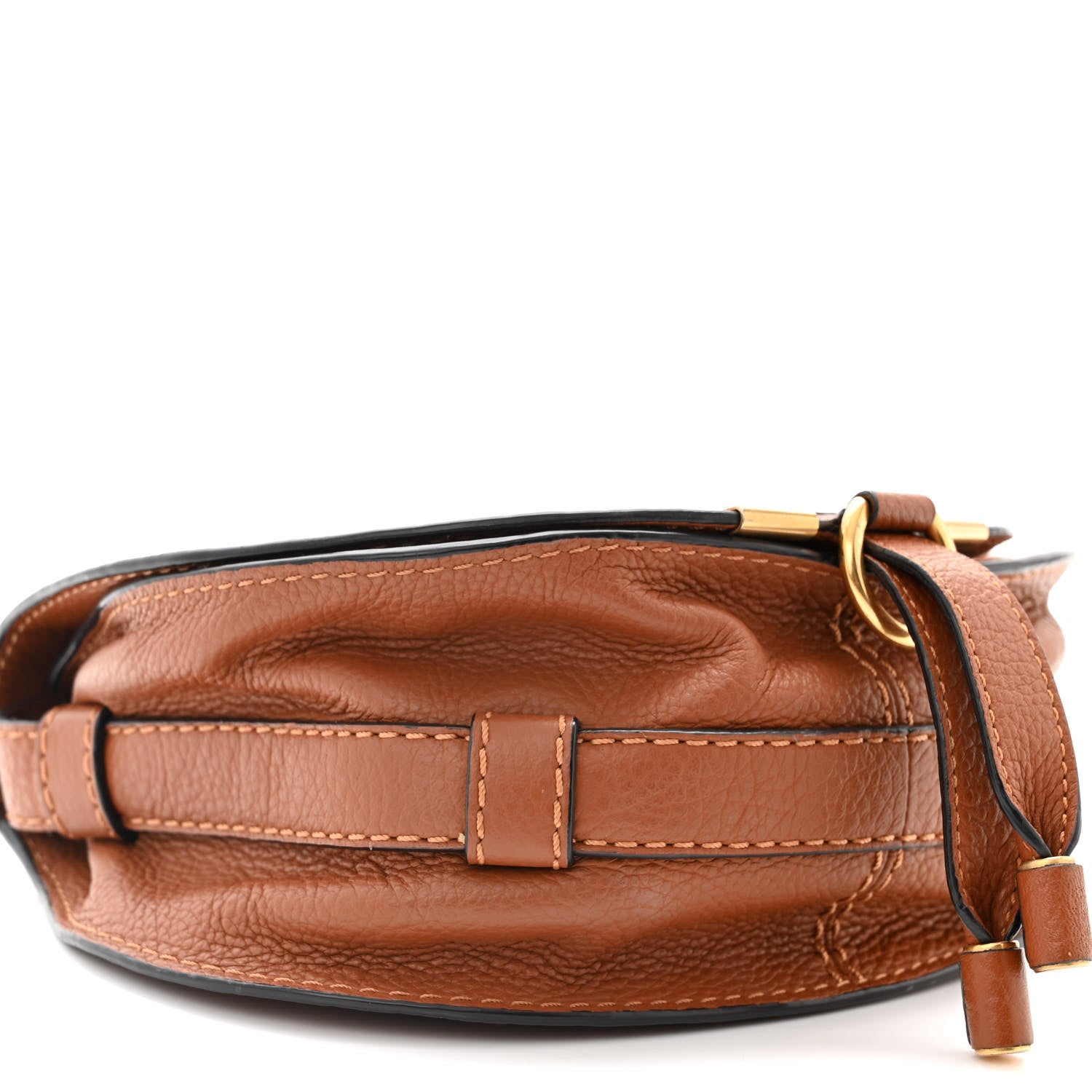 Chloe Grained Calfskin Small Marcie Saddle Bag Tan 9 of 11