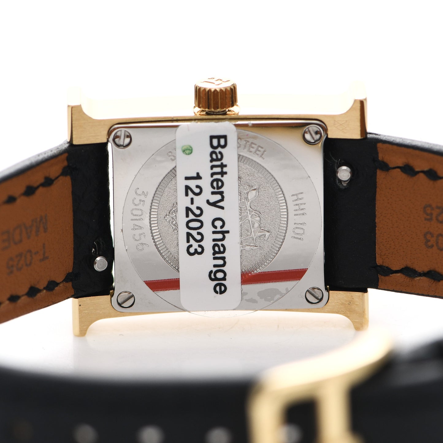 Stainless Steel Epsom 17.2mm Heure H Hour Quartz Watch Noir