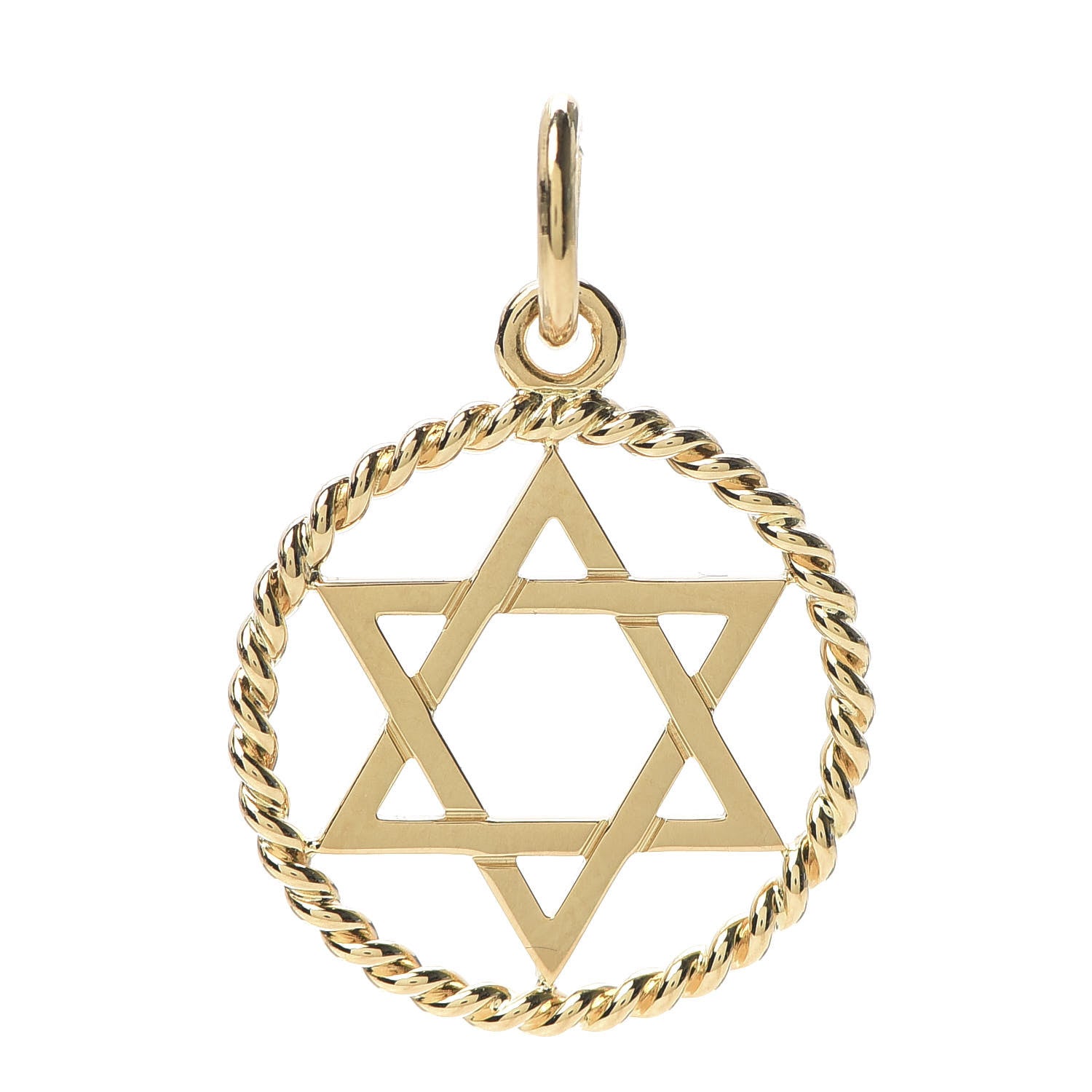 Tiffany 18K Yellow Gold Star of David Twist Charm 1 of 4