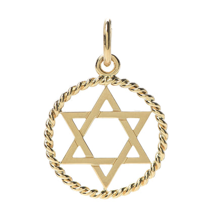 Tiffany 18K Yellow Gold Star of David Twist Charm 1 of 4