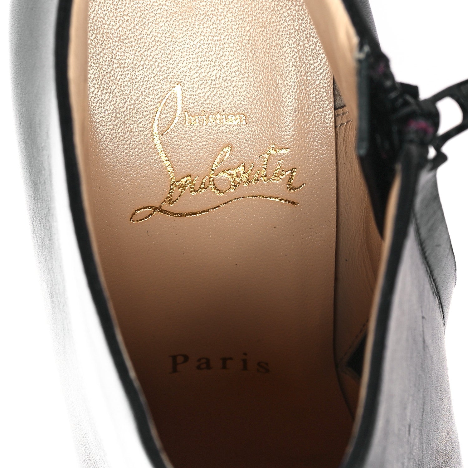 Christian Louboutin Calfskin Belle 100 Ankle Boots 37.5 Black 7 of 10