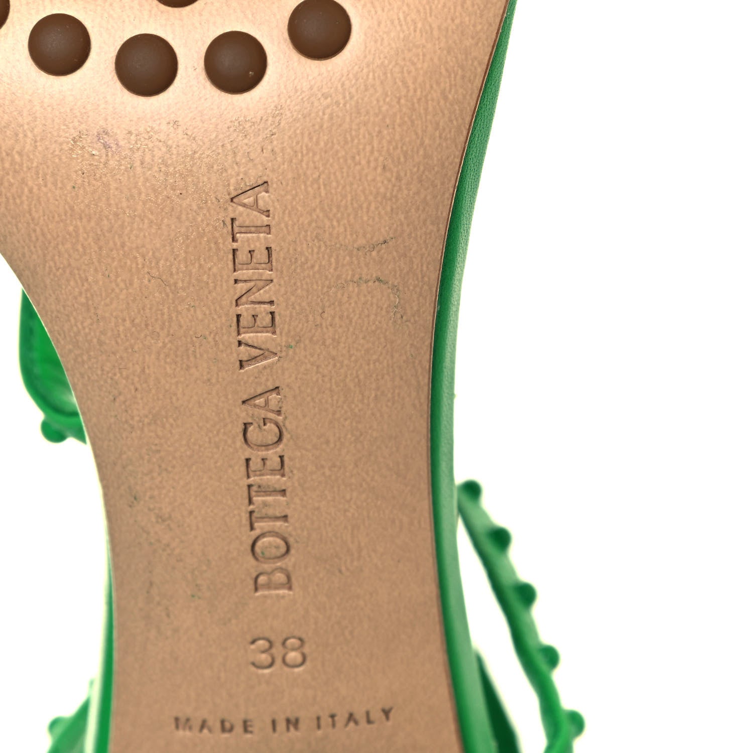 Bottega Veneta Nappa Lagoon Bubble 100mm Sandals 38 Grass 8 of 10