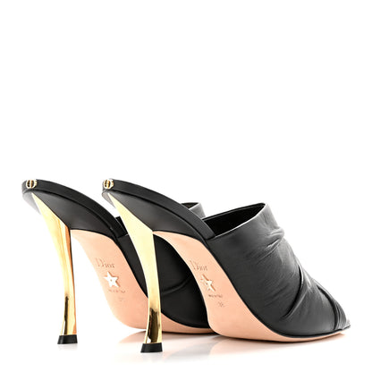 Christian Dior Lambskin D-Fame Mule Sandals 38 Black 4 of 14