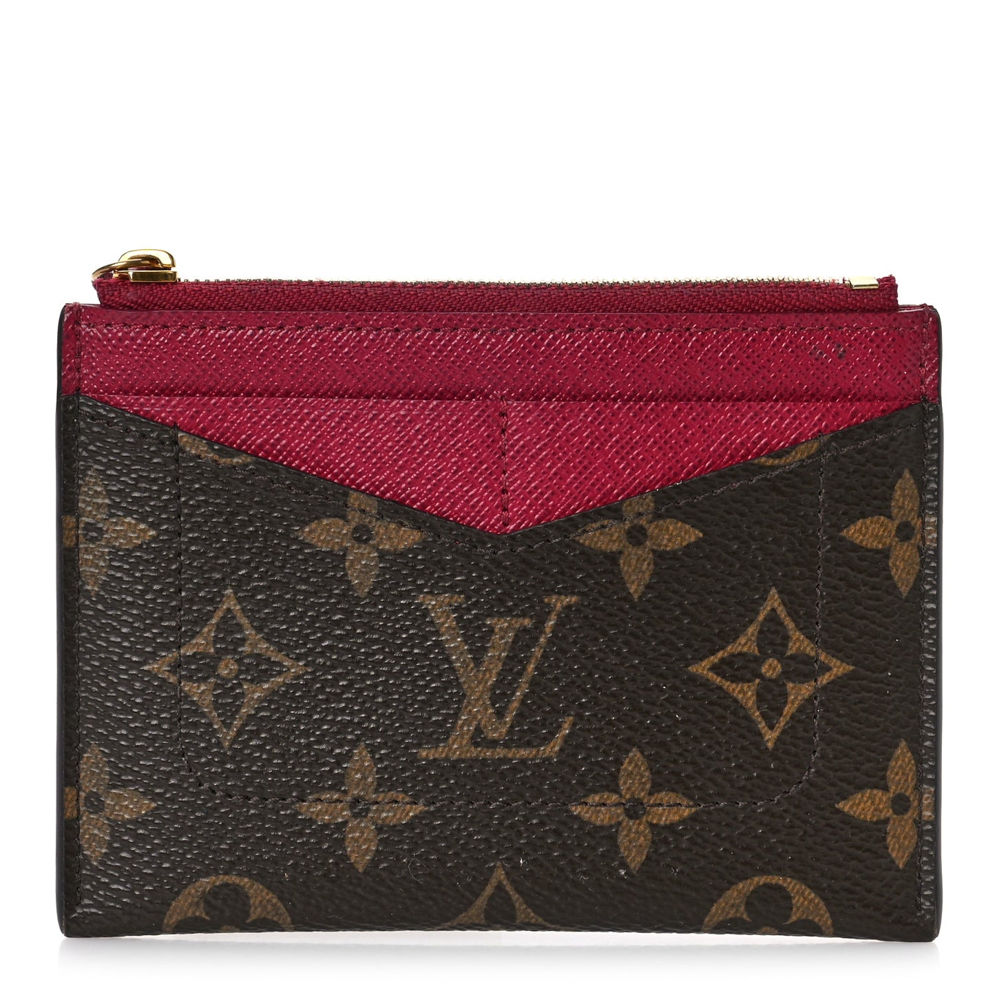 Monogram Zipped Card Holder