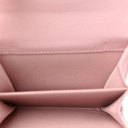 Chanel Caviar Quilted Studded CC Flap Card Holder Light Pink 5 of 8