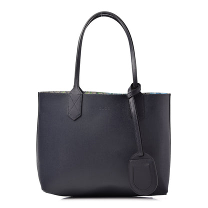 Gucci GG Supreme Monogram Blooms Small Reversible Tote Beige Blue Navy 3 of 10