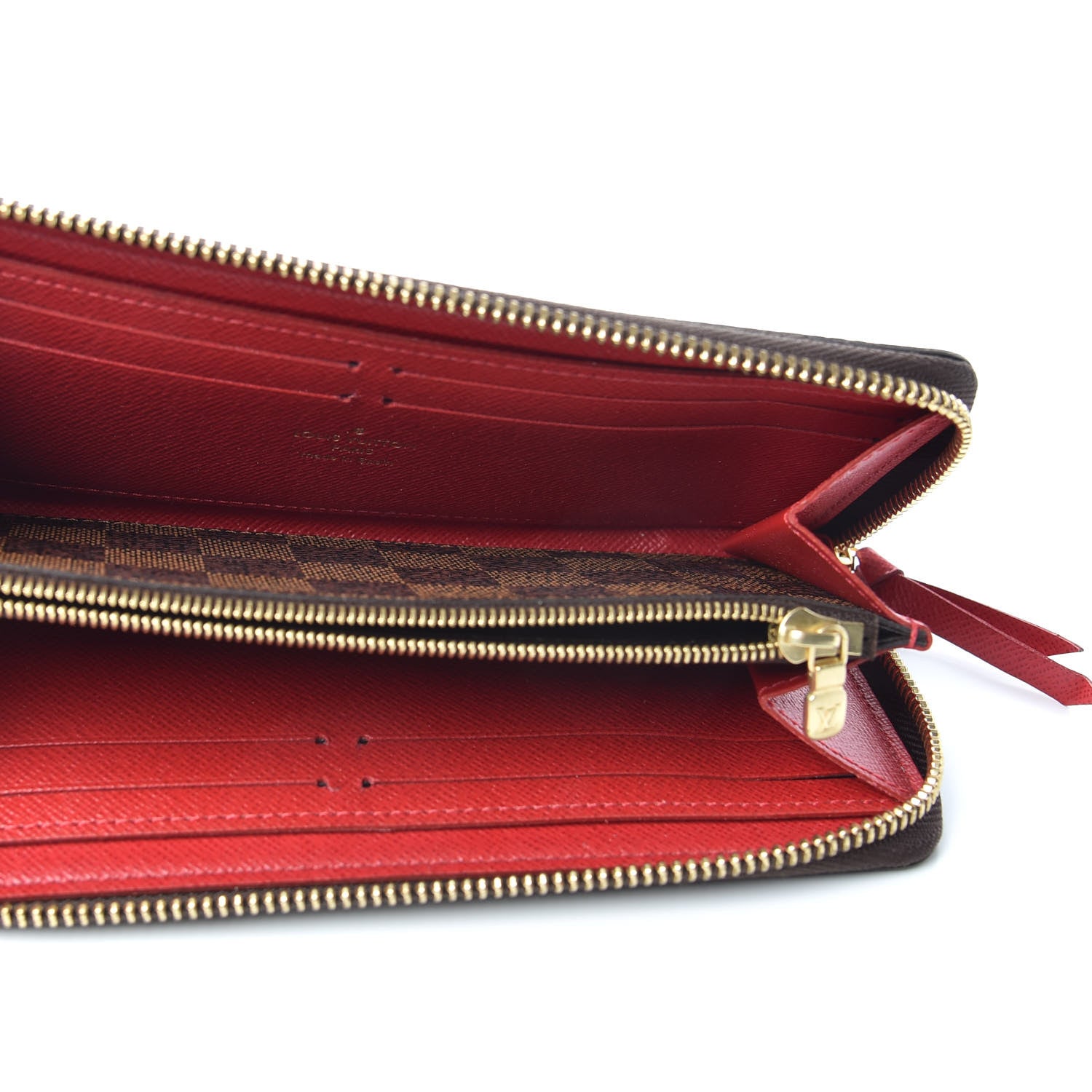 Louis Vuitton Damier Ebene Clemence Wallet Cherry 5 of 7