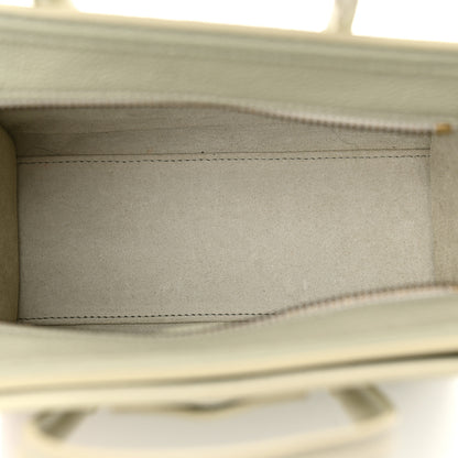 Celine Drummed Calfskin Nano Luggage Vert D'eau 5 of 11