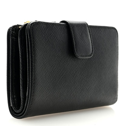 Prada Saffiano Compact Wallet Black 3 of 6
