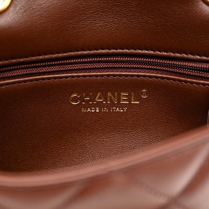Chanel Shearling Lambskin Quilted Mini Furry Coco Flap Beige Dark Brown 6 of 12