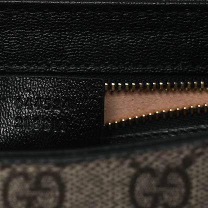 Gucci GG Supreme Monogram Calfskin Small Padlock Messenger Shoulder Bag Beige Black Cuir Beige Black Cuir 6 of 12