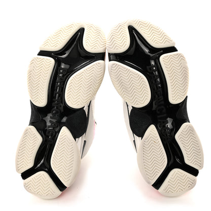 Balenciaga Fabric Mesh Washed Effect Womens Triple S Sneakers 39 Pink White Black 5 of 8