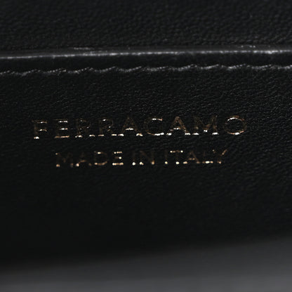 Salvatore Ferragamo Brushed Calfskin North South Wanda Top Handle Bag Black 6 of 9