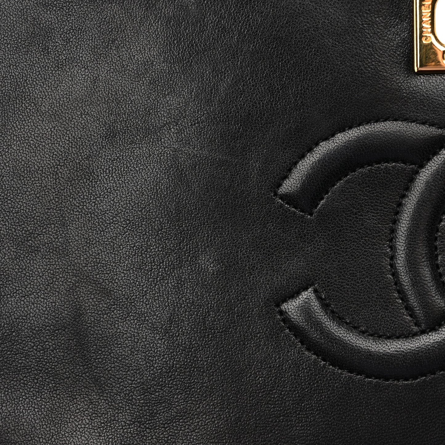 Lambskin Quilted Small Single Flap Black