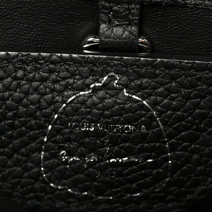 Louis Vuitton LV X YK Taurillon Inlaid Kusama Flowers Capucines BB Black 6 of 9
