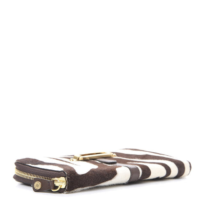 Jimmy Choo Zebra Print Pony Hair Wallet Brown 4 of 9
