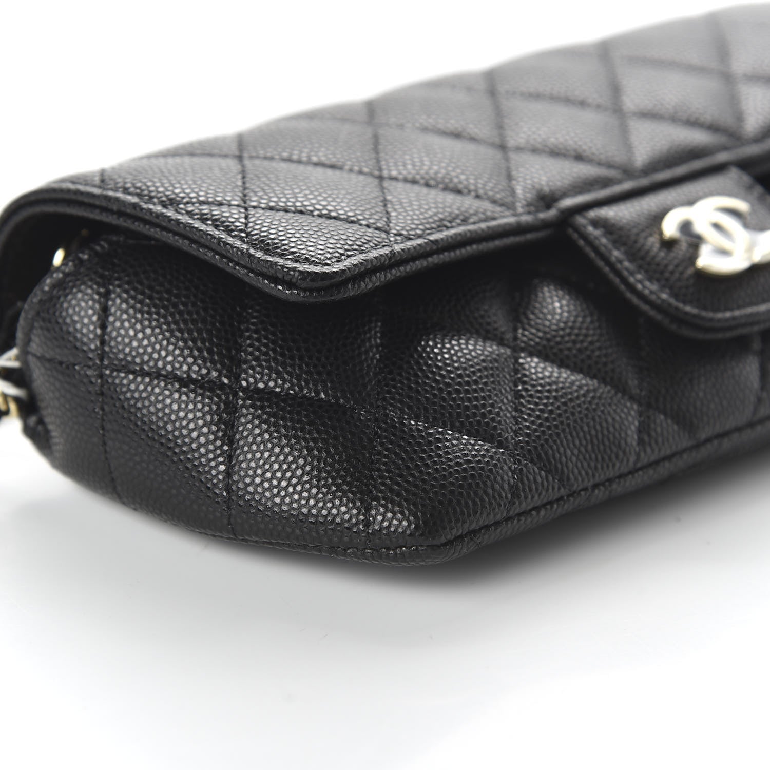 Chanel Caviar Quilted Glasses Case With Chain Black 6 of 12