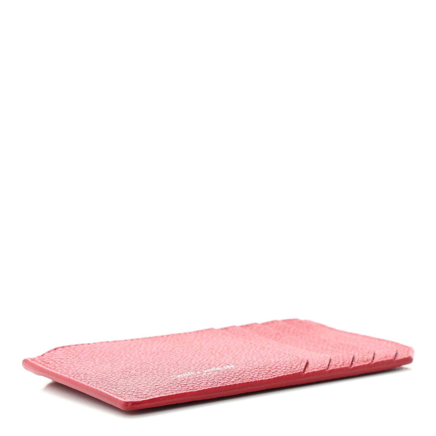 Grained Calfskin 5 Fragments Zip Pouch Card Holder New Red