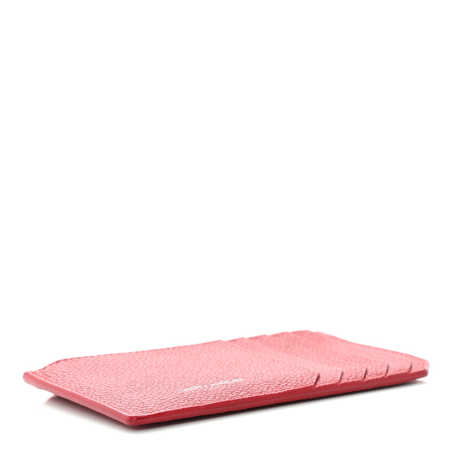 Saint Laurent Grained Calfskin 5 Fragments Zip Pouch Card Holder New Red 4 of 9