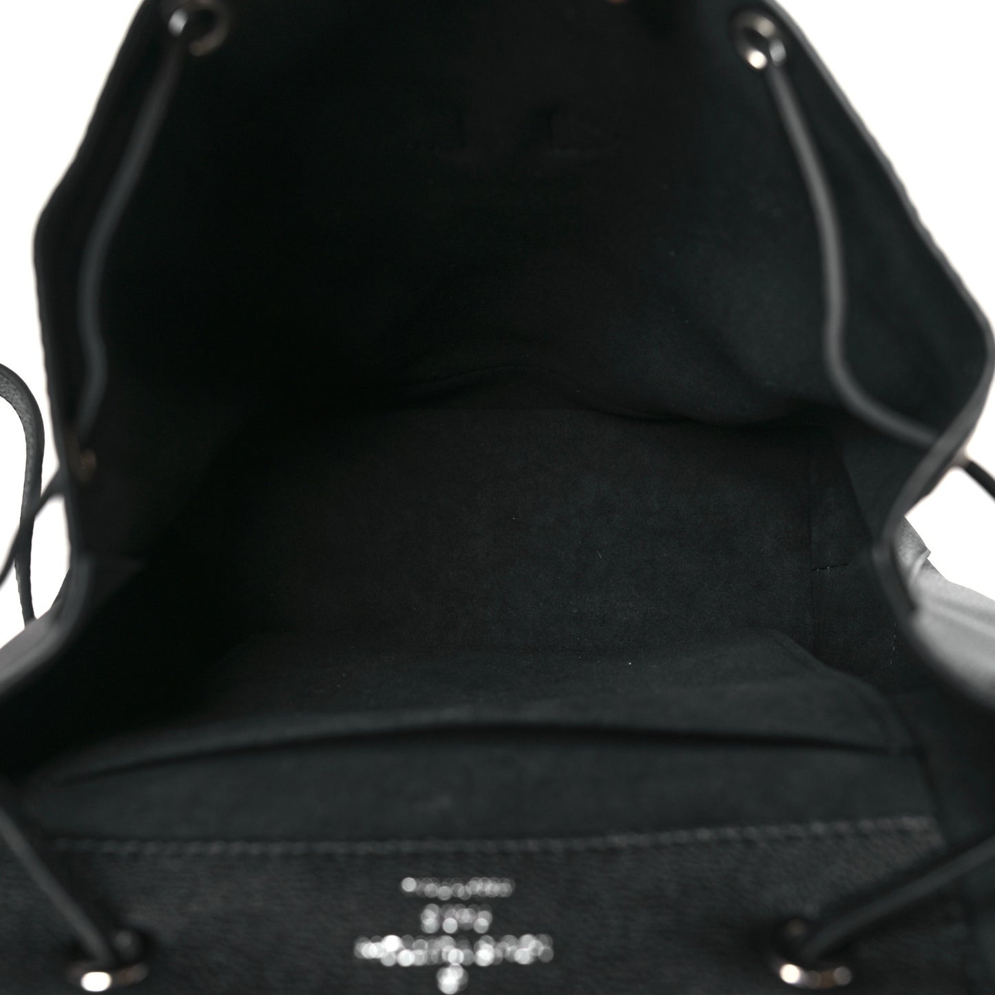 Calfskin Lockme Backpack Black