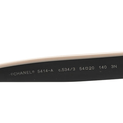 Chanel Acetate CC Butterfly Sunglasses 5414-A Black Beige 5 of 6
