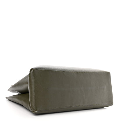 Louis Vuitton Grained Calfskin Lockme Shopper Kaki 4 of 9
