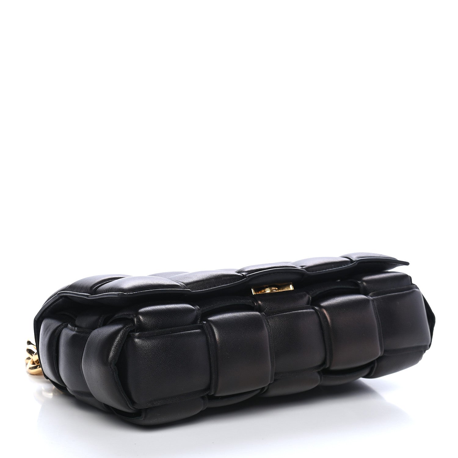 Bottega Veneta Lambskin Maxi Intreccio Padded Chain Cassette Crossbody Bag Black 4 of 8