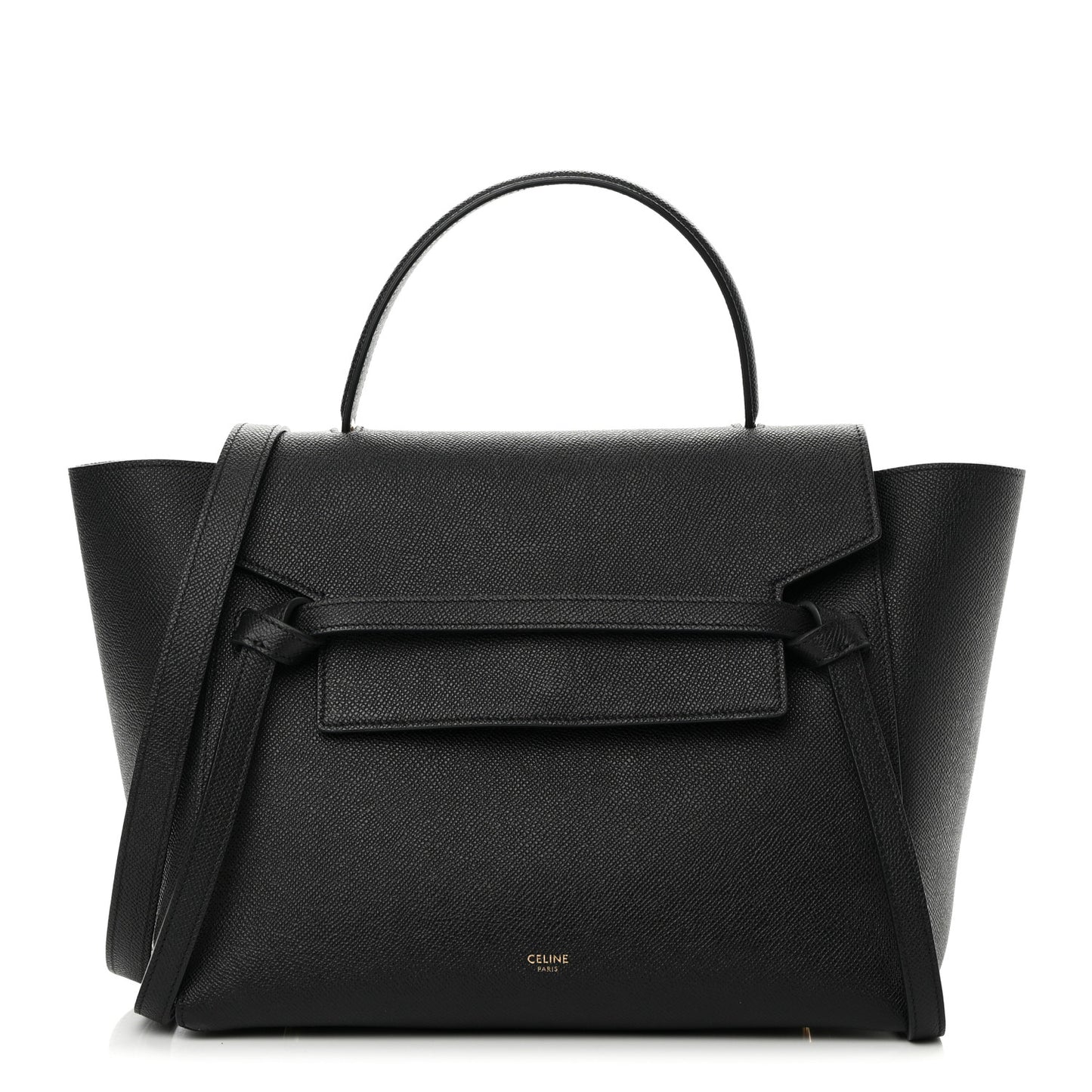 Grained Calfskin Mini Belt Bag Black