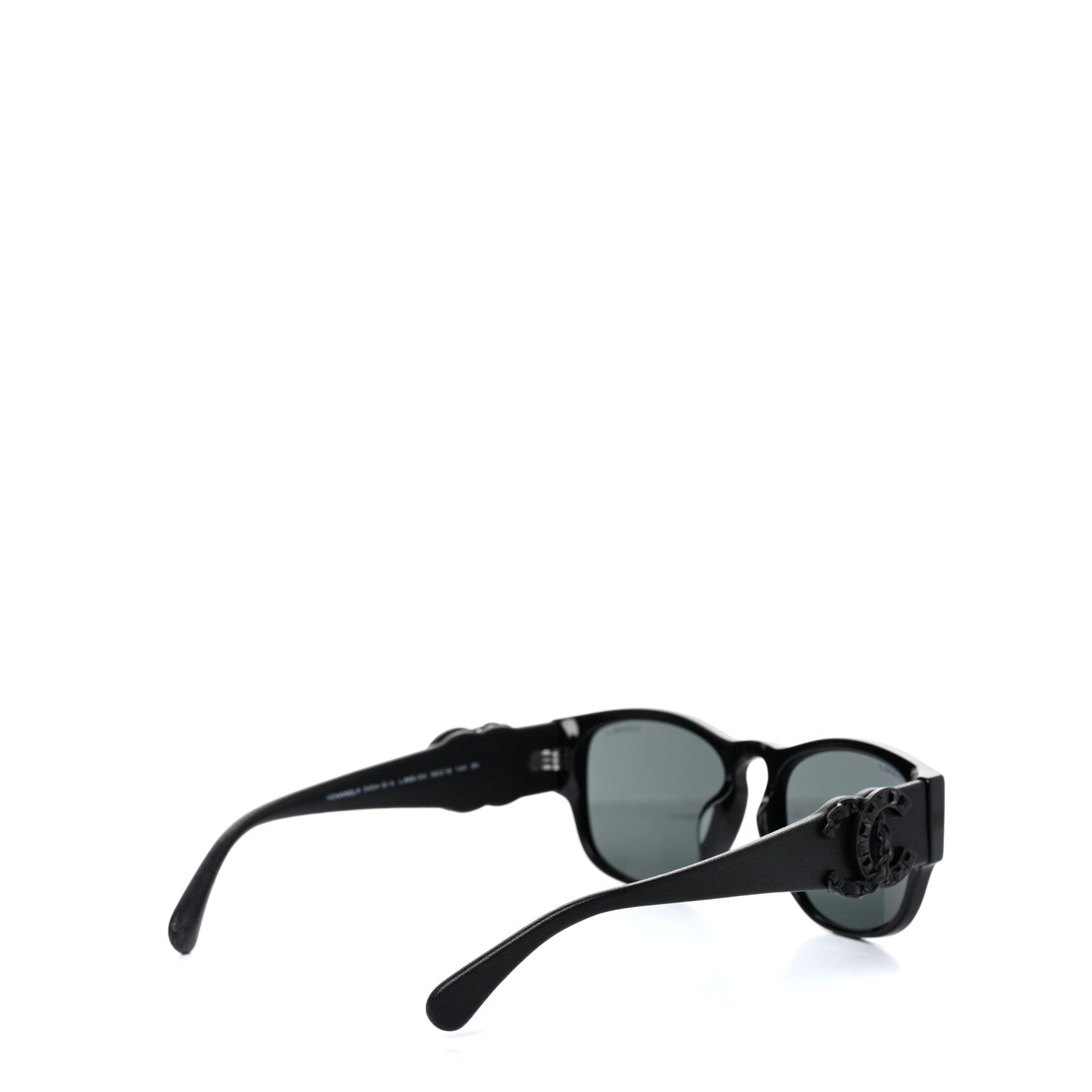 Chanel Acetate Crystal Baguette Chain CC Sunglasses 5454-Q-A Black 4 of 7