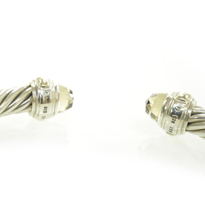 David Yurman Sterling Silver and 18k Gold Citrine Cable Bracelet 6 of 6