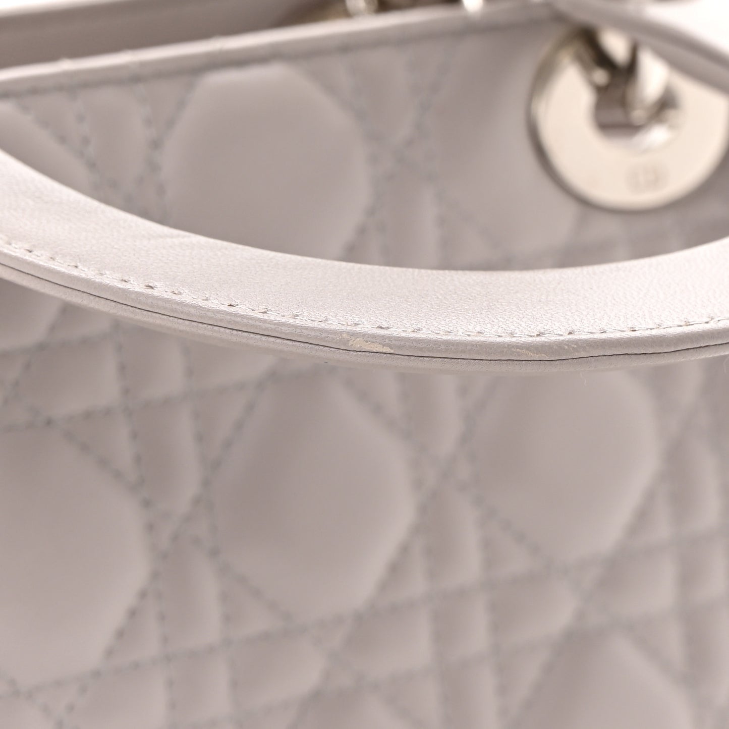 Lambskin Cannage Medium Lady Dior Grey