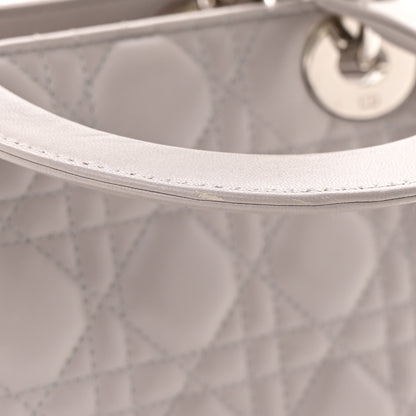 Christian Dior Lambskin Cannage Medium Lady Dior Grey 14 of 18