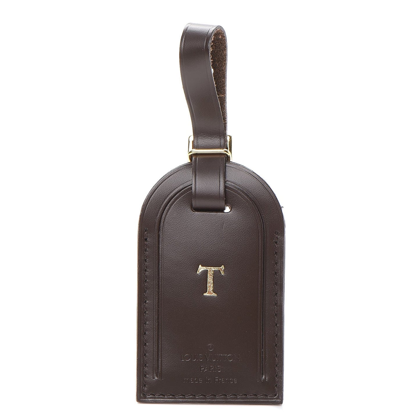 Calfskin Luggage Tag Ebene