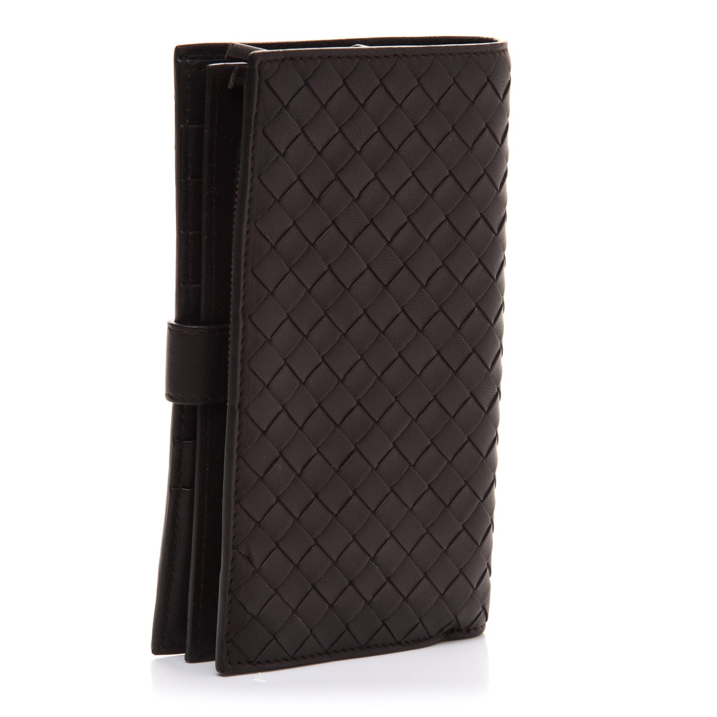Nappa Intrecciato Continental Wallet Ebano