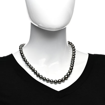 Mikimoto 18K White Gold Black South Sea Pearl 8.5-11mm Graduated Strand Necklace 20" 2 of 6