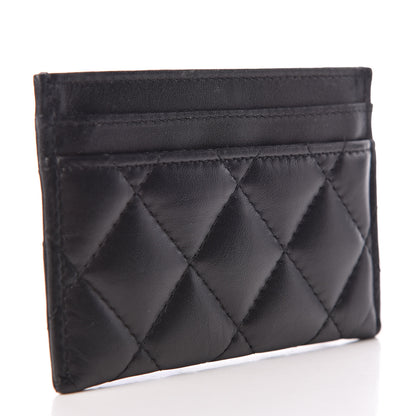 Chanel Aged Calfskin Quilted Lucky Charms Reissue Card Holder Black 3 of 8