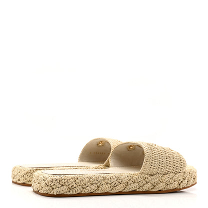 Chanel Cord Braided CC Mules 39 Light Beige 4 of 9