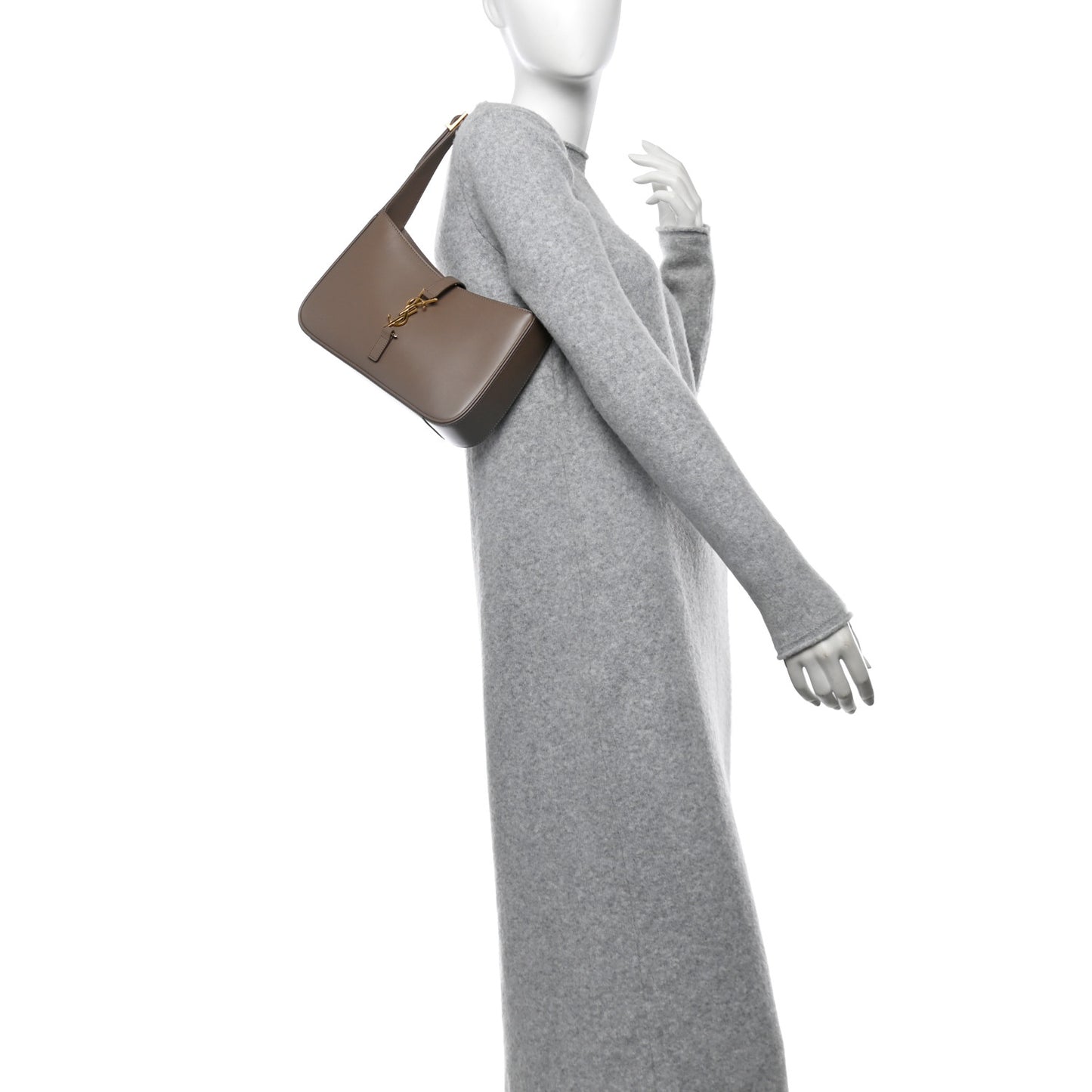 Smooth Calfskin Le 5 A 7 Hobo Taupe