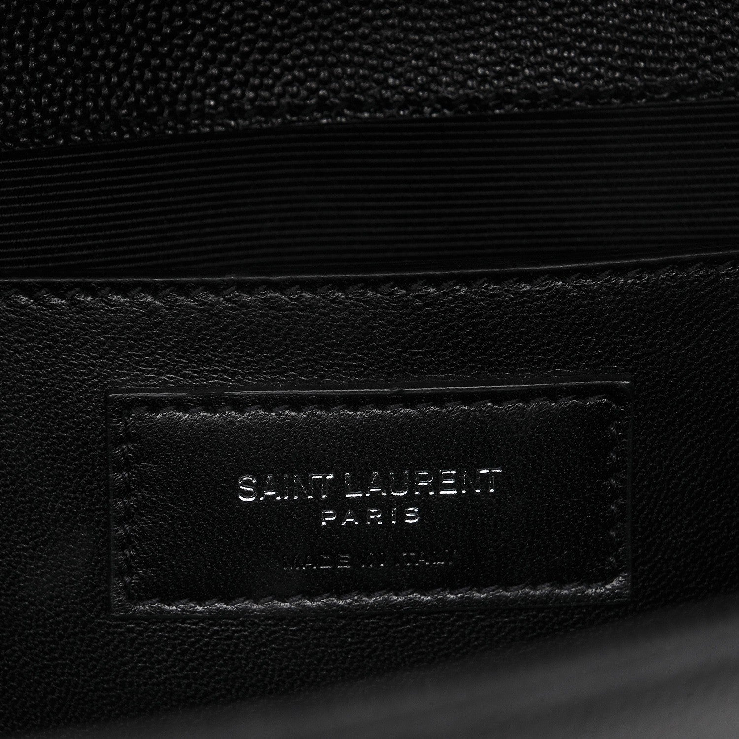Saint Laurent Grain De Poudre Large Classic Monogram Kate Satchel Black 6 of 7